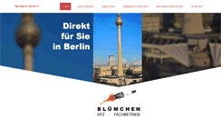 Desktop Screenshot of bluemchenskfz.de